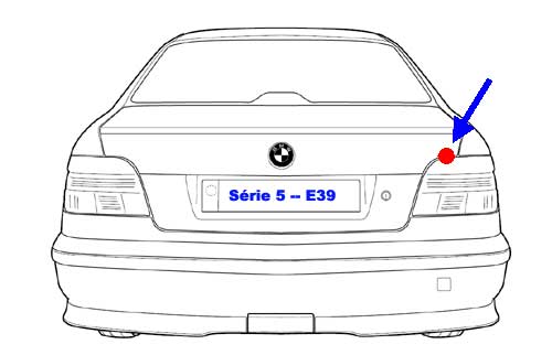 schema localisation boitier fusible et relais complementaire E39 00